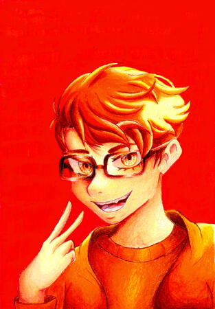 Engeru avatar técnica a lápices de color