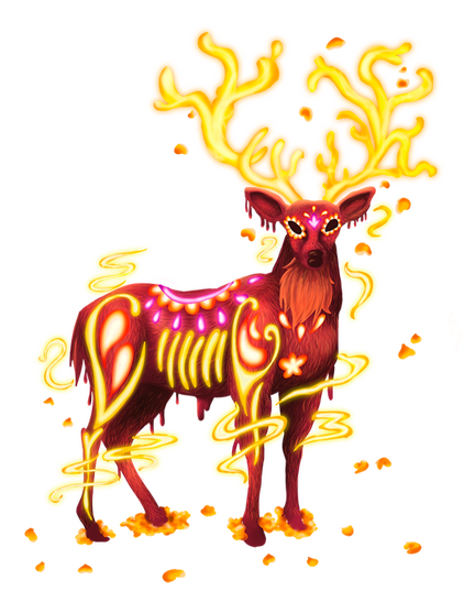 Ciervo celestial "Versión día de Muertos"
