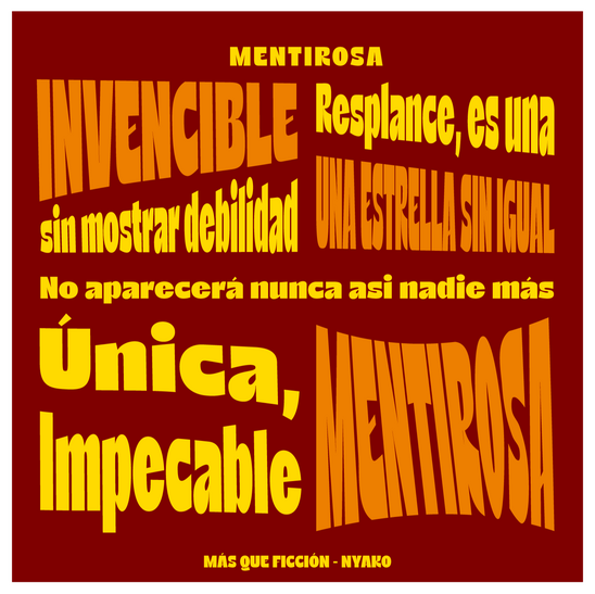 Más que ficción letra "Mentirosa by Nyako"